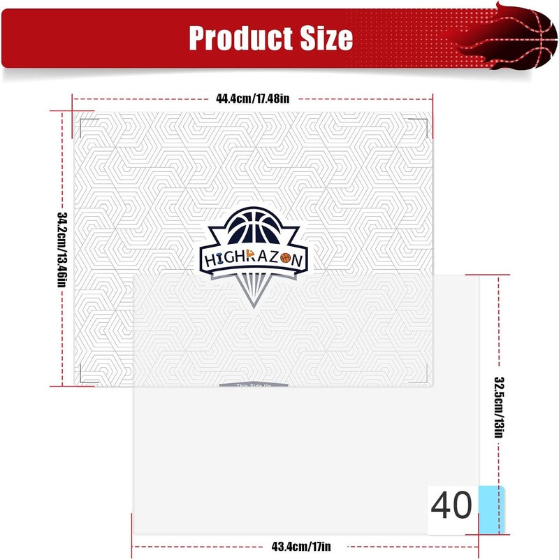 HIGHRAZON Courtside Basketball Sticky Mat,Non-Slip Sticky Shoe Mat for Basketball Court Shoe Grip,Courtside Shoe Grip Traction Mat,Improves Traction and Cleans Dust,Dirt,Includes 40 Sticky Sheets - Image 3